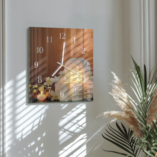 Reloj cuadrado Velas de spa