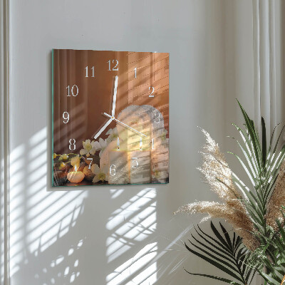 Reloj cuadrado Velas de spa
