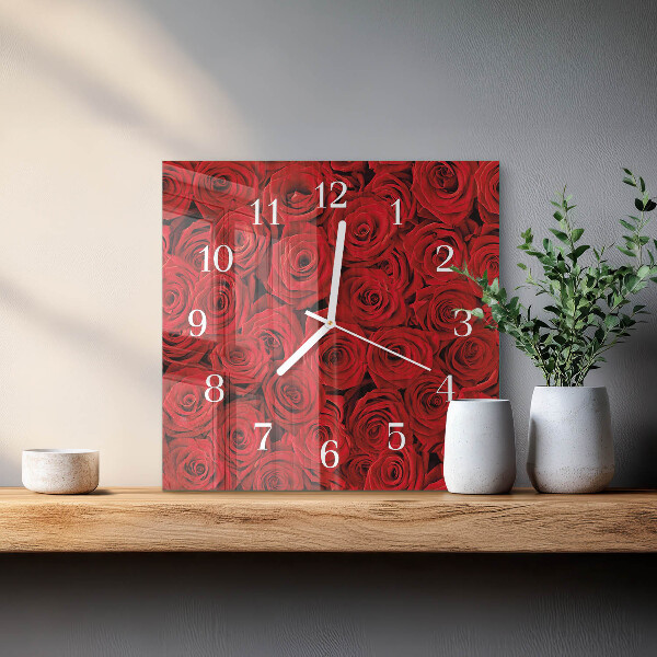 Reloj cuadrado Rosas