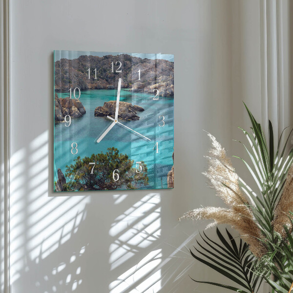Reloj cuadrado Paisaje marino