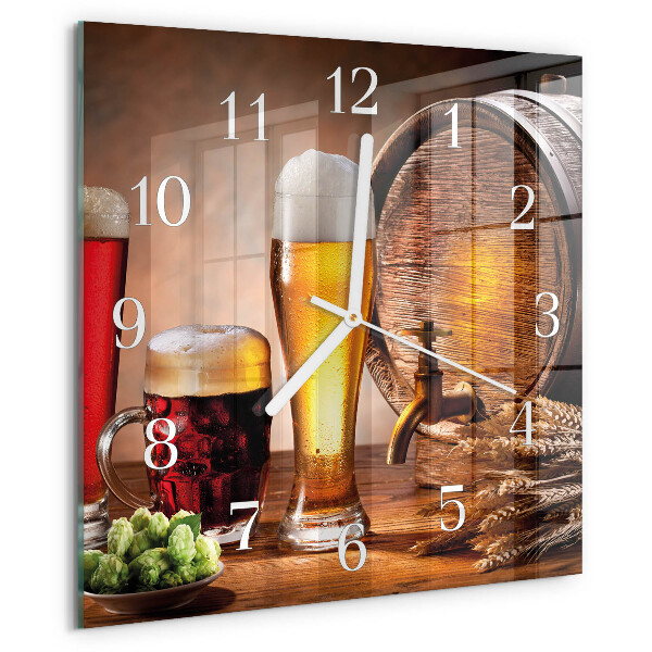Reloj cuadrado Barril de cerveza