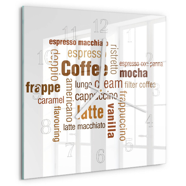 Reloj cuadrado Café