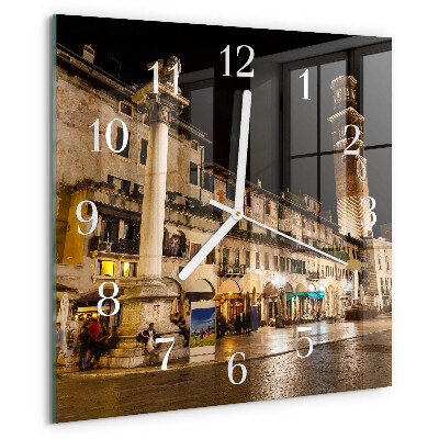 Reloj cuadrado Noche en la ciudad