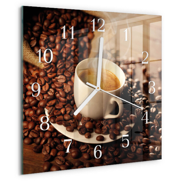 Reloj cuadrado Taza de café