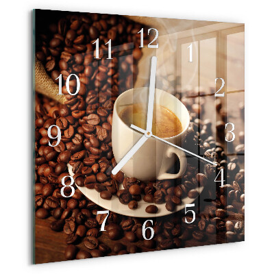 Reloj cuadrado Taza de café