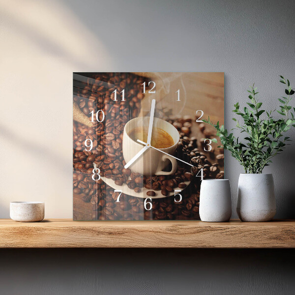 Reloj cuadrado Taza de café