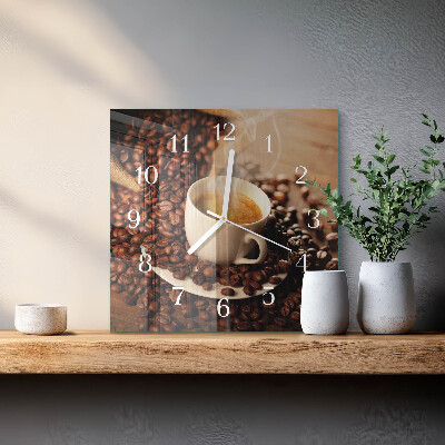 Reloj cuadrado Taza de café