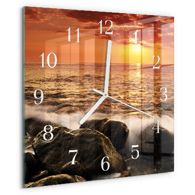 Reloj cuadrado Atardecer