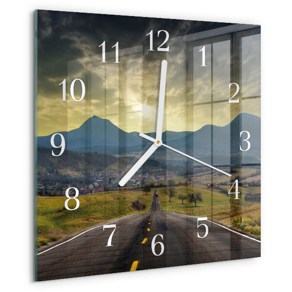 Reloj cuadrado Sendero de las montañas