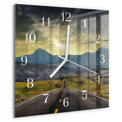 Reloj cuadrado Sendero de las montañas