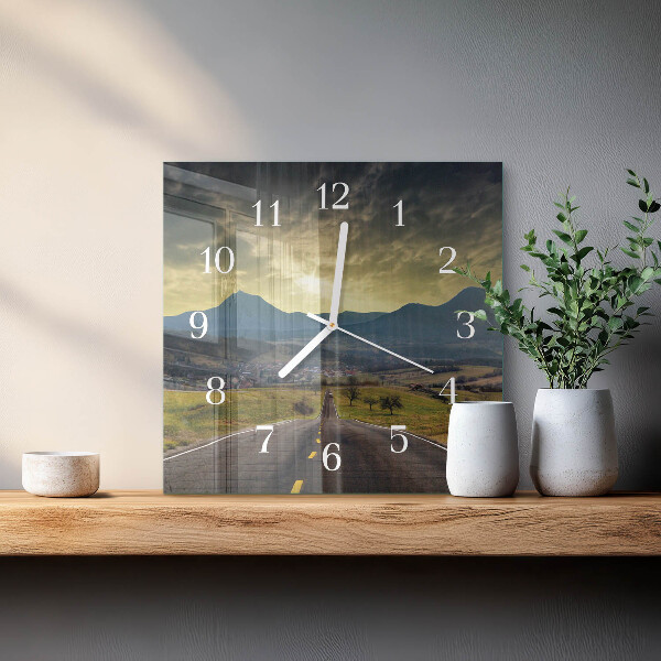 Reloj cuadrado Sendero de las montañas