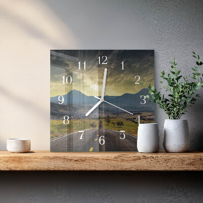 Reloj cuadrado Sendero de las montañas