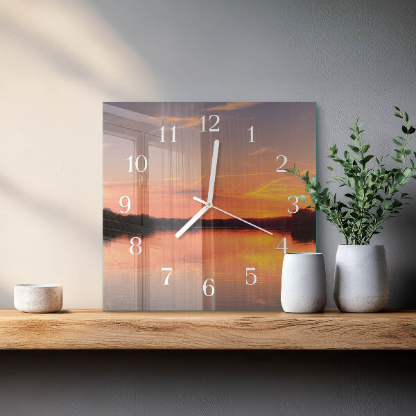 Reloj cuadrado Atardecer