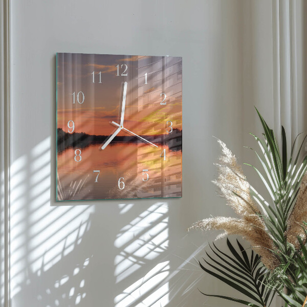 Reloj cuadrado Atardecer