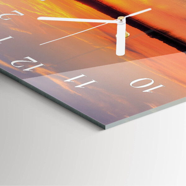 Reloj cuadrado Atardecer