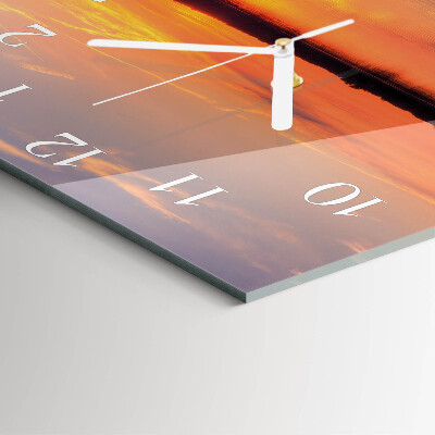 Reloj cuadrado Atardecer