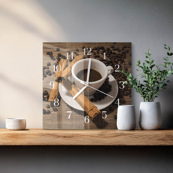 Reloj cuadrado Café con canela