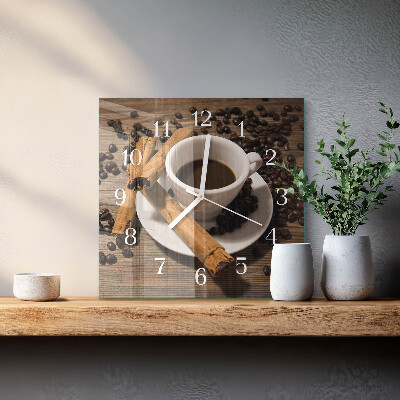 Reloj cuadrado Café con canela