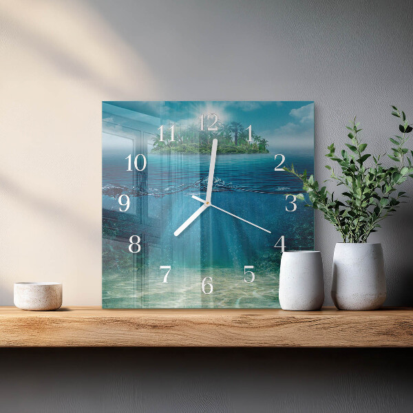 Reloj cuadrado Fondo del mar