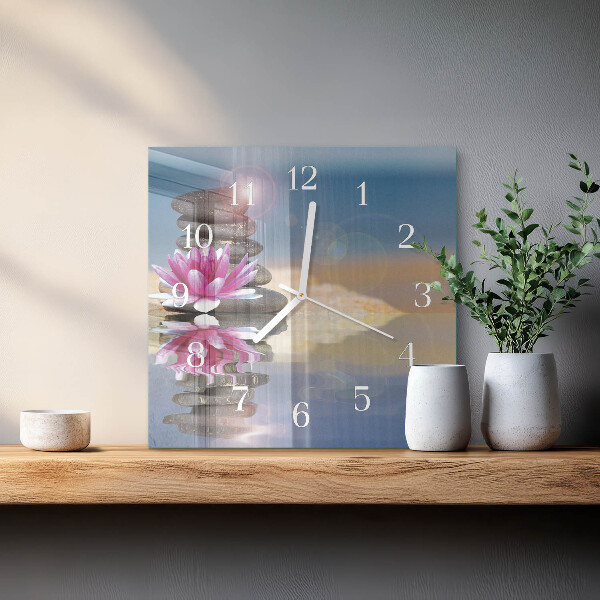 Reloj cuadrado Piedras de agua