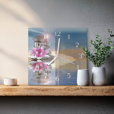 Reloj cuadrado Piedras de agua
