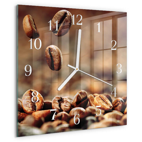 Reloj cuadrado Granos de café