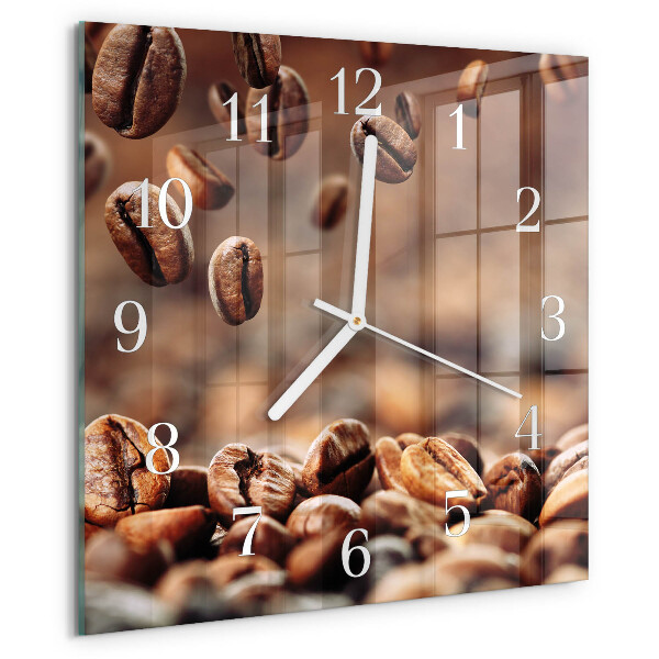 Reloj cuadrado Granos de café