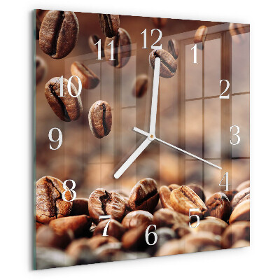 Reloj cuadrado Granos de café