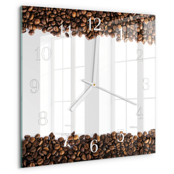 Reloj cuadrado Granos de café