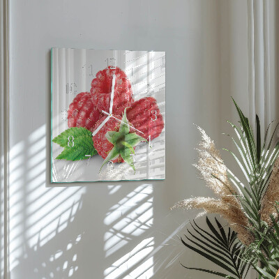 Reloj cuadrado Frambuesas