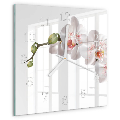 Reloj cuadrado Orquídea