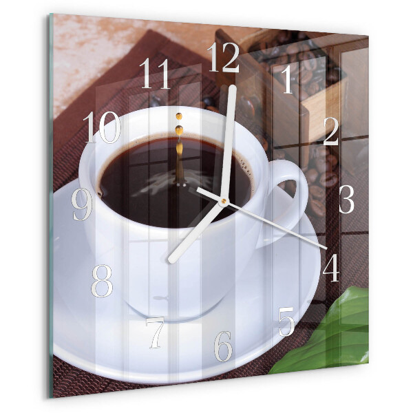 Reloj cuadrado Café