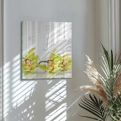 Reloj cuadrado Orquídea