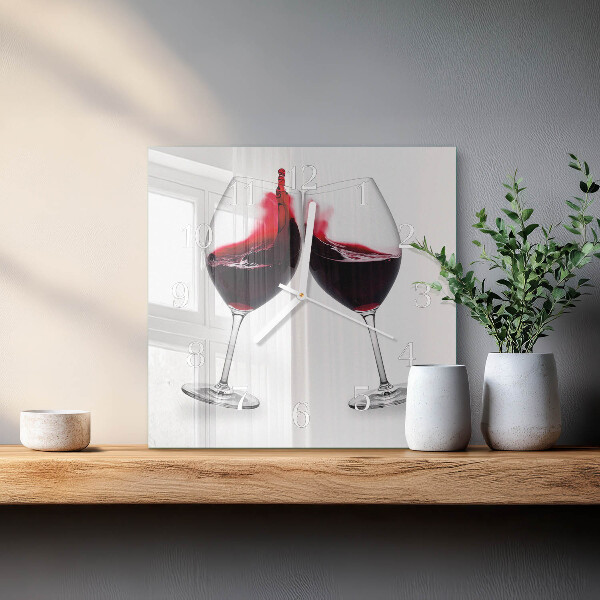 Reloj cuadrado Vino