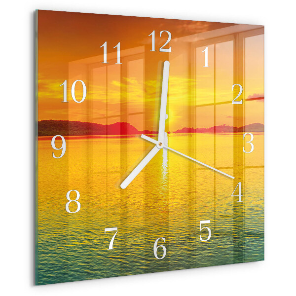 Reloj cuadrado Atardecer