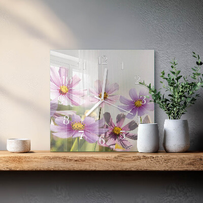 Reloj cuadrado Flores