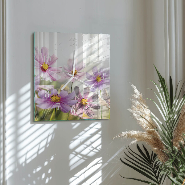 Reloj cuadrado Flores