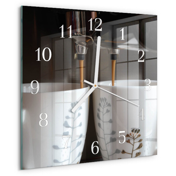 Reloj cuadrado Cafetera