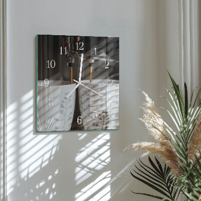 Reloj cuadrado Cafetera