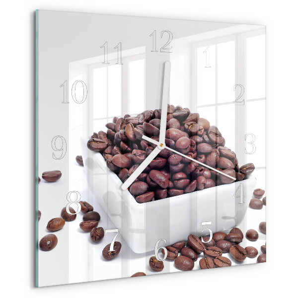 Reloj cuadrado Granos de café