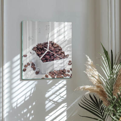 Reloj cuadrado Granos de café