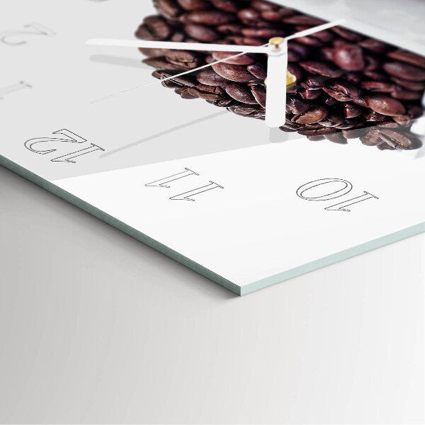 Reloj cuadrado Granos de café