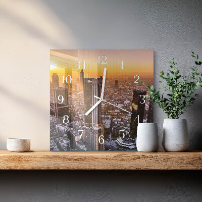 Reloj cuadrado Atardecer
