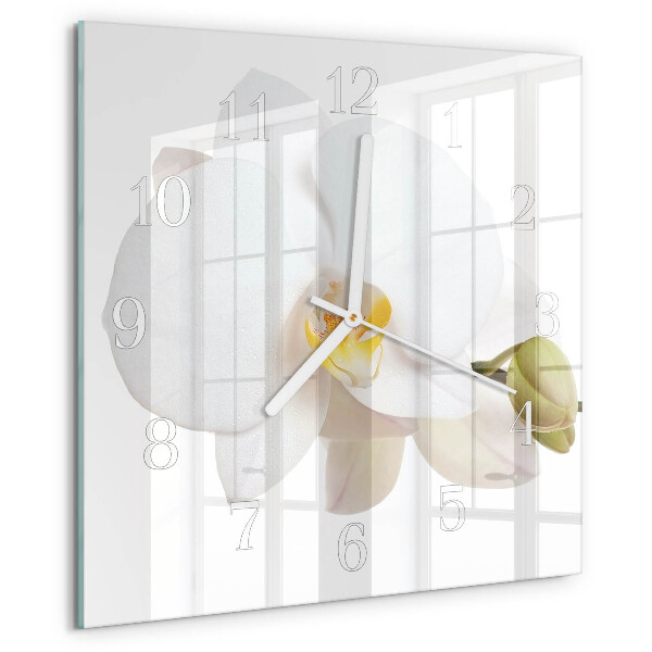 Reloj cuadrado Orquídea