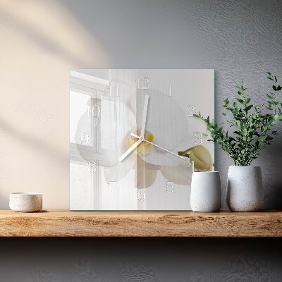 Reloj cuadrado Orquídea