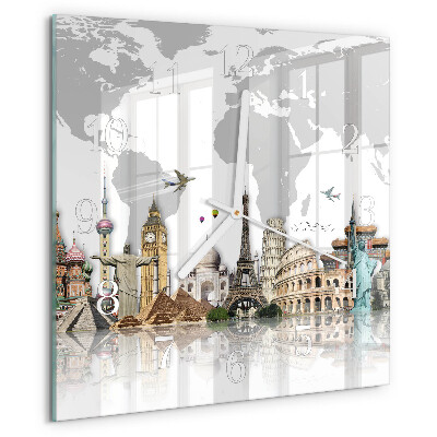 Reloj cuadrado Mundo