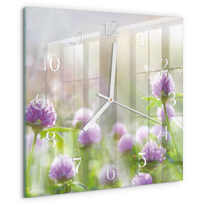 Reloj cuadrado Flores