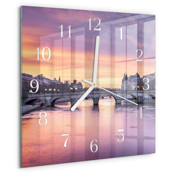 Reloj cuadrado Ciudad del río