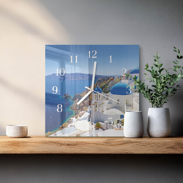 Reloj cuadrado Santorini