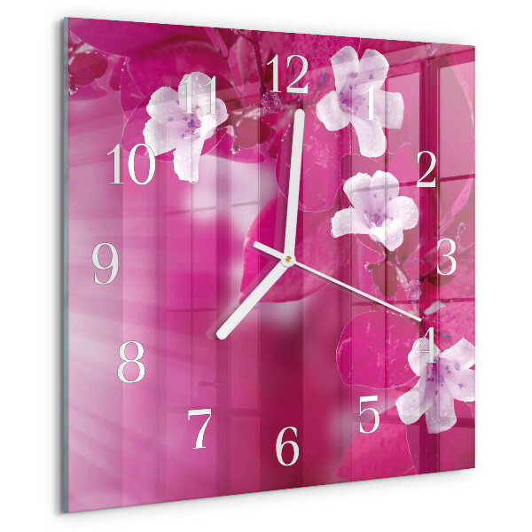 Reloj cuadrado Flores